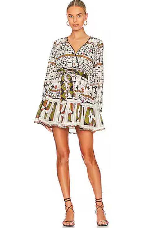 Cleobella Dresses & Skirts - CLEOBELLA Women’s Emory Belted Puff Sleeve Printed Mini Dress